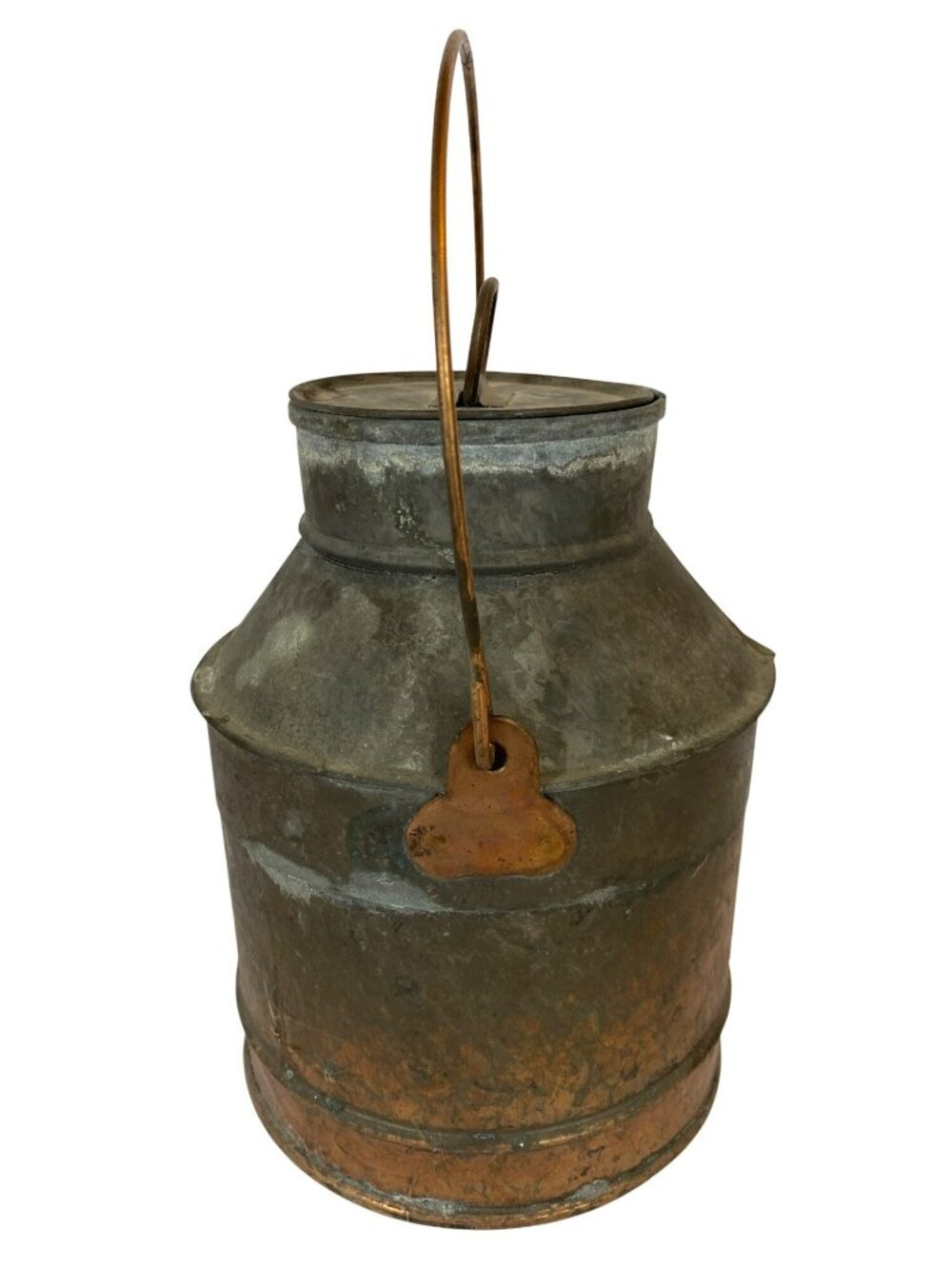 Antique Primitive Milk Cream Can Copper with Lid Vintage Rustic 7" Tall - Picture 2 of 12